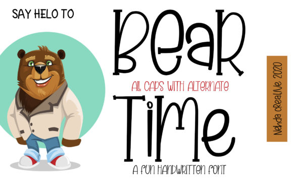 Bear Time Font: A Friendly Handwritten Script for Designers