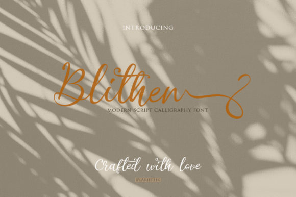 Blithen Typeface for Elegant Campaign Design