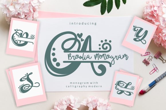 Broolia Monogram: A Sweet Handwritten Font for Brands