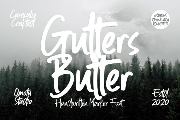 Gutters Butter: Bold Script Font for Modern Brands