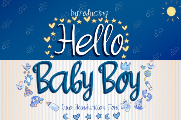 Hello Baby Boy Font for Modern Web Design