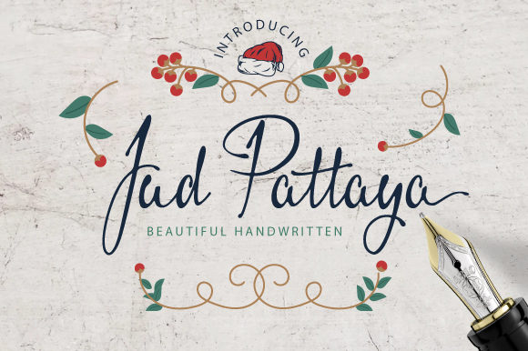 Jud Pattaya: A Handwritten Font for Festive Branding