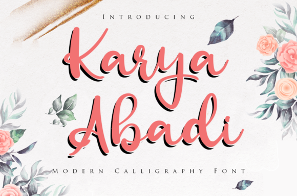 Karya Abadi: The Elegant Script Handwritten Font for Editorial Design