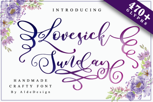 Lovesick Sunday: The Ultimate Romantic Script Font