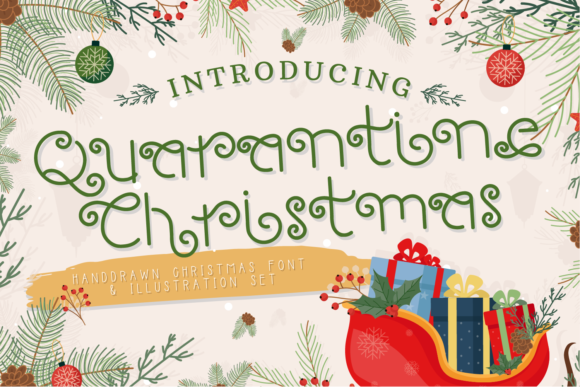 Quarantine Christmas Font for Handmade Holiday Designs