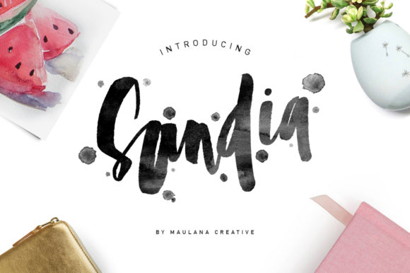 Sandia Font: A Relaxed Brushed Handwritten Typeface