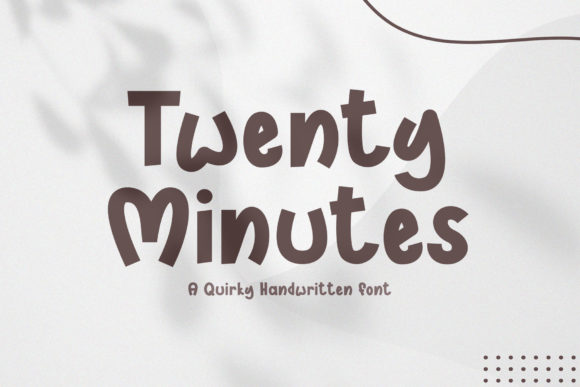 Twenty Minutes Font for Handmade Branding